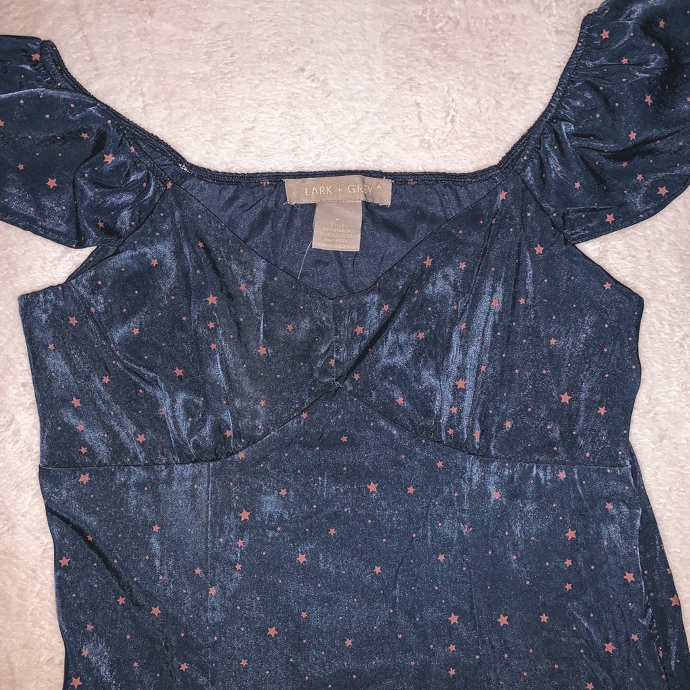 Navy Blue star printed dress